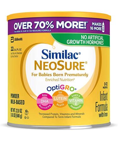 Similac NeoSure Infant Formula with Iron for Babies Born Prematurely Powder 22.8 Oz (4 Count)