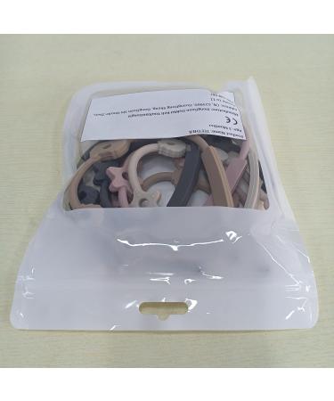 ClDy Baby Toy Pacifier Chain & Silicone Cup Catcher | BPA-Free Stroller Soother | Ocean Themed Set of 4 in White Black Brown & Light Pink - Buy Online on GoSupps.com