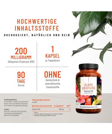 NaturTreu Coenzyme Q10 Capsules - 200mg 90 Vegan Capsules | High-Dose Q10 for Energy & Performance | 3-Month Supply Premium Quality - Buy Online on GoSupps.com