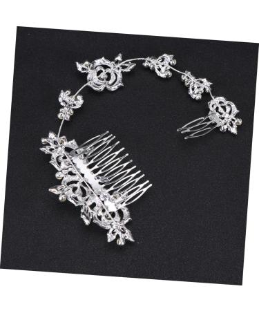 Ipetboom Bridal Wedding Hair Comb Hair Comb Floral Rhinestone Hair Pin Beautiful Bride Issue Card Rhinestone Headband Hair Comb - Buy Online on GoSupps.com