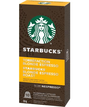 Starbucks by Nespresso Blonde Espresso Roast Nespresso Coffee Capsules Original Line Compatible 10 Nespresso Coffee Pods & By Nespresso Pike Place 10 Nespresso Coffee Pods - Buy Online on GoSupps.com