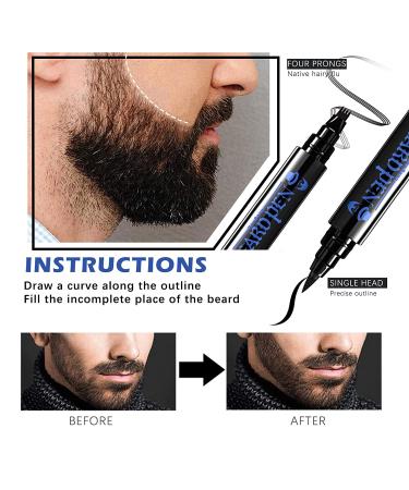 NewBang Beard Pencil Filler Kit - Waterproof, Longlasting & Natural Looking Beard Pen for Men (Black 2PCS) - Buy Online on GoSupps.com