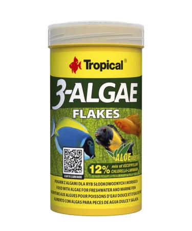 TROPICAL 3-Algae Flakes Food for Aquariums 100 ml