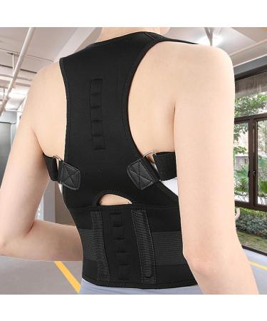 Posture Corrector Brace | Adjustable Back Support & Shoulder Straightener | Orthopedic Full Back Support for Men & Women - Black XL - Buy Online on GoSupps.com