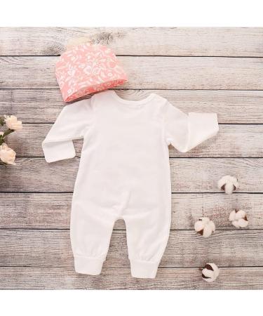 PythJooh Newborn Baby Girl Little Sister Onesie Romper & Floral Hat Set | 9-12 Months - Buy Online on GoSupps.com
