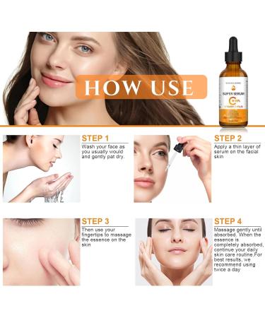 20% Vitamin C Serum Strong Antioxidant Collagen Boost Moisturising Formula Brightens Firms and Nourishes Anti-Ageing Skin Care for All Skin Types - Buy Online on GoSupps.com