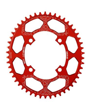 BestPartsCom Round Oval 104BCD 32T 34T 36T 38T 40T 42T 44T 46T 48T 50T 52T Narrow Wide Single Chainring 1X System AL7075 CNC Ultralight Bicycle Bike Chainwheel Chain Ring 8/9/10/11-Speed Red Oval 52T