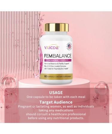 VXICDE Myo-Inositol Capsules 200 mg per Serving 60 Vegan Capsules All-Natural and Non-GMO - Buy Online on GoSupps.com