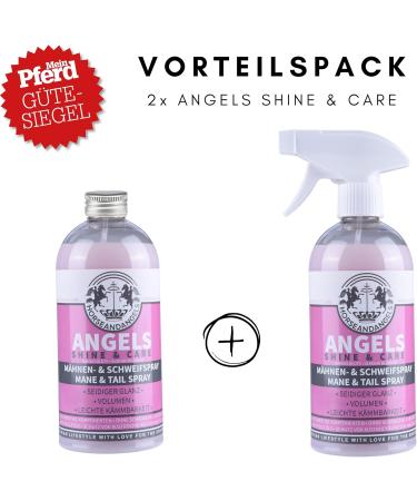 Horseandangel Mane Spray for Horses - Fragrance Tail & Gloss Spray - Almond Flower Scent for Volume & Easy Combing (1000ml) - Horse Care Accessories - Buy Online on GoSupps.com