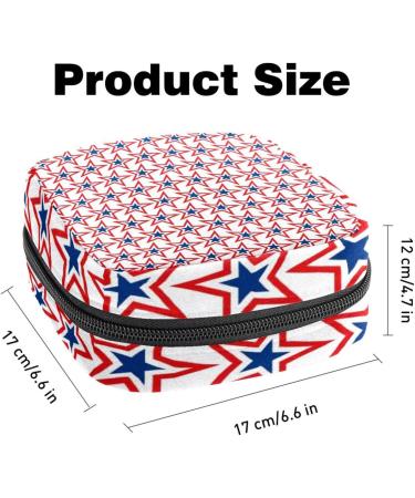 Buy Women's Napkin Storage Pocket - Blue Red Star Pattern | Portable Menstrual Cup & Bandages | Ideal for First Period - Shop Now! - Buy Online on GoSupps.com
