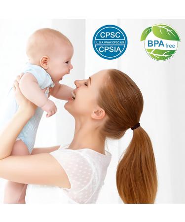 Langmeil Upgrade Silicone Pacifier Clip for Boys and Girls - Soft and Flexible Pacifier Holder - Ideal for Teething - Perfect Baby Shower or Birthday Gift (Blue & White) - Buy Online on GoSupps.com