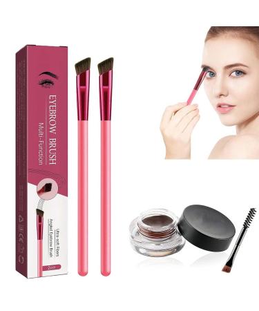 2Pcs Anjoize Eyebrow Kit Anjoize Eyebrow Brush Anjoize Eyebrow Pen 4d Laminated Brow Starter Kit Anjozie Eyebrow Grooming Kit with Waterproof Eyebrow Gel (Light brown)