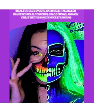 10 Colors Glow Face & Body Paint - Water-Soluble for All Skin Types | Halloween Festival Glow Party Supplies - Buy Online on GoSupps.com