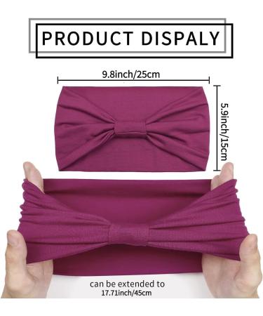 Kavya Wide Headbands for Women - Set of 5 Soft Elastic Hair Bands for Yoga & Fashion - Knotted Headbands & Hair Scarf Accessories for Adults - Buy Online on GoSupps.com
