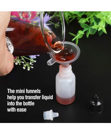 Hyber&Cara 50 Pcs 10ml Plastic Squeeze Dropper Bottles with Tamper Evident Screw Top - Includes 2 Funnels and 2 Pipettes - Buy Online on GoSupps.com
