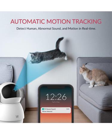 YI Pan-Tilt Security Camera 360 2.4G Smart Indoor Pet Dog Cat Cam with Night Vision, 2-Way Audio, Motion Detection | Phone APP, Alexa & Google Assistant Compatible - 1 Pack - Buy Online on GoSupps.com