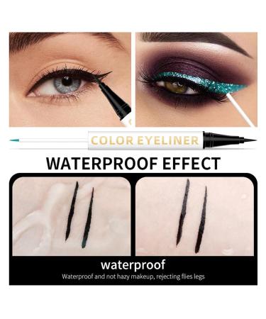 Multichrome Waterproof Double-Head Eyeliner Pen - Ultra-Fine Tip, Smudge-proof, Metallic Grey - 1PC - Buy Online on GoSupps.com