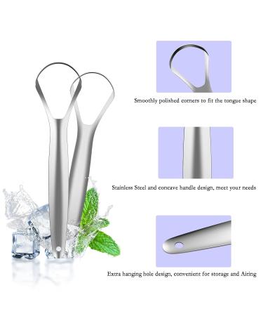 Doopoo Stainless Steel Tongue Cleaner for Adults & Kids | Reduces Bad Breath & Boosts Oral Health - Buy Online on GoSupps.com