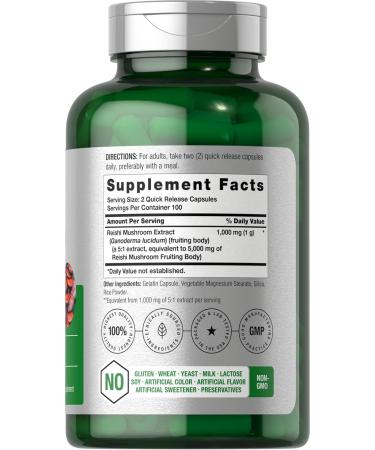 Horb ach Reishi Mushroom Capsules | 200 Count | Non-GMO and Gluten Free Extract Supplement - Buy Online on GoSupps.com