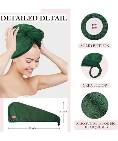 Youlertex Ultra-Pl sch-Mikrofiber Hair Towel for Women - 4-Piece Set | Quick-Dry Twist Turban for Curly Long & Thick Hair | International Shipping Available - Buy Online on GoSupps.com