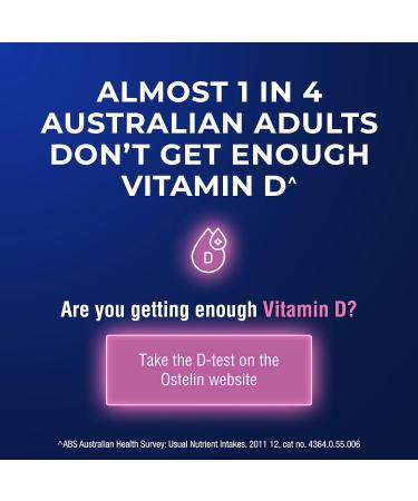 Ostelin Vitamin D3 for Keeping Bones and Muscle Healthy and Strong - Boost Your Immune System - 1000IU - 1 Daily Supplement - 60 Capsules - Buy Online on GoSupps.com