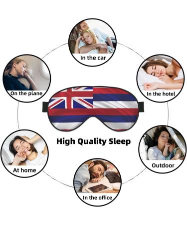 Buy Hawaiian Flag Unisex Eye Mask | Adjustable Blackout Sleep Mask for Travel Yoga & Office - Buy Online on GoSupps.com