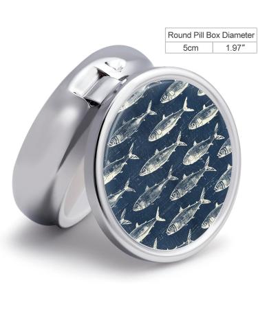 Travel Pill Box - 3 Compartment Pill Organizer with Fish Pattern | Portable Pill Case for Handbag & Pocket - Buy Online on GoSupps.com