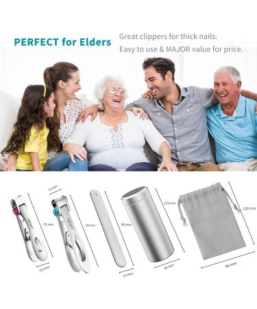 SZQHT Extra Wide Jaw Opening Nail Clippers for Thick Nails - Professional Ingrown Toenail & Fingernail Cutter - Manicure Pedicure Set for Men & Women - Buy Online on GoSupps.com