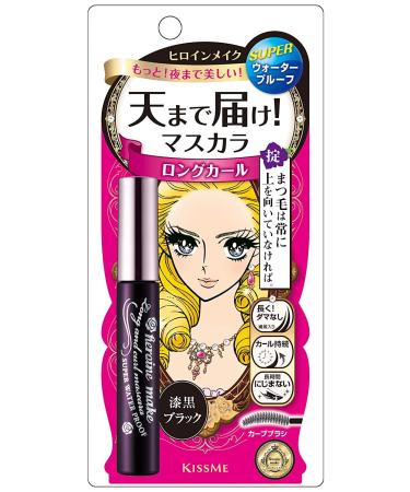 WEERSHUN Kissme Long and Curl Mascara Advance Film 01 Jet Black  0.21Fl Oz (01 Jet Black Slender length)