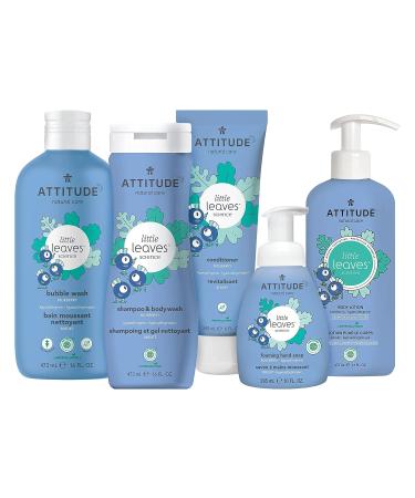 ATTITUDE Kids Shampoo & Body Wash - EWG Verified, Plant-Based, Hypoallergenic, Vegan & Cruelty-Free - Blueberry - 16 Fl Oz - Buy Online on GoSupps.com