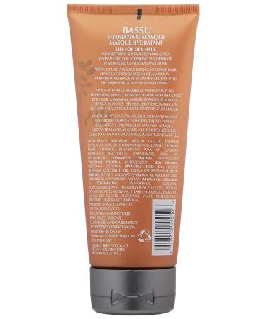 Bassu Hydrating Masque - Paraben-Free Vegan Formula with Babassu Oil | Adds Moisture & Shine - 6 fl oz - Buy Online on GoSupps.com