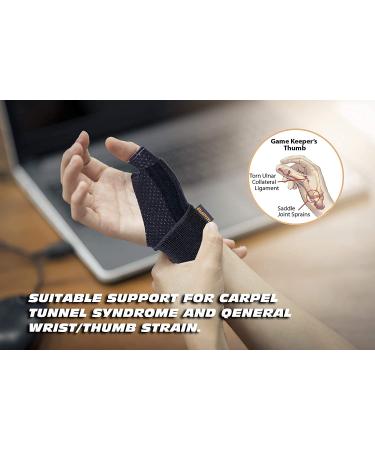 Thx4COPPER Reversible Thumb & Wrist Stabilizer Splint | Pain Relief for Trigger Finger, Arthritis, Carpal Tunnel | L-XL Size - Buy Online on GoSupps.com