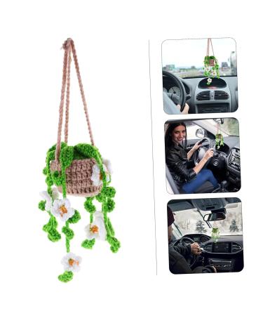 COHEALI Car Decor House Decorations for Home Crochet Crafts Hanging Basket Interior Rearview Mirror - Buy Online on GoSupps.com