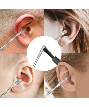 8 Pcs Ear Pick Earwax Removal Kit - Spring Ear Cleansing Tool Set with Portable Storage Pouch - Buy Online on GoSupps.com