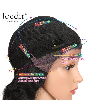 Joedir 30'' Long Wavy Synthetic Lace Front Wig with HD Transparent Lace - 130% Density (Black) - 30 Inch - Buy Online on GoSupps.com