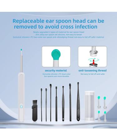 AVM Ear Wax Removal Wireless Endoscope Camera with Earwax Cleaner Kit - 1296p HD, iOS & Android Compatible (White) - Buy Online on GoSupps.com