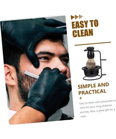 Minkissy Beard Shaving Set for Men - Complete Shaving Brush Shell Holder & Stirring Bowl - Premium ABS Grooming Kit - Buy Online on GoSupps.com