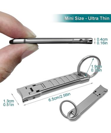 XGIZMOO Nail Clippers with Glass Nail File - Portable Folding Mini Cutter for Natural Nails | Curved Trimmer with Keychain | Wide Jaw Design | X021DB-S - Buy Online on GoSupps.com