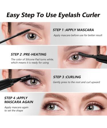 Heated Eyelash Curler - Rechargeable Electric Lash Lift with 4 Temperature Modes - Perfect Gift for Women - Buy Online on GoSupps.com