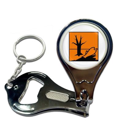 BadgeBeast.co.uk Enviromental Hazard - Key Ring Bottle Opener and Nail Clipper