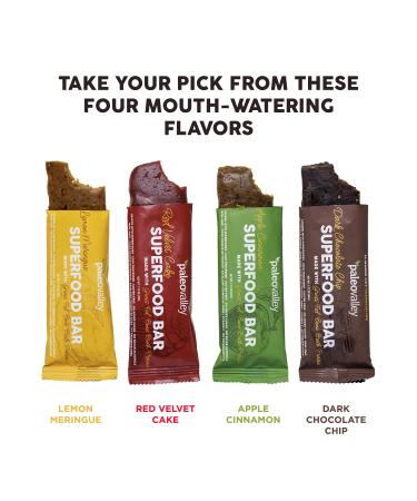 Paleovalley Superfood Bars Dark Chocolate Chip 10 Pack 9g Protein per Bar Gluten-Free Grain-Free Paleo Non-GMO On-the-Go Snack - Buy Online on GoSupps.com