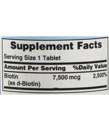 Puritan's Pride Biotin 7500 mcg - 100 Tablets | Hair, Skin & Nail Health Supplement - Buy Online on GoSupps.com