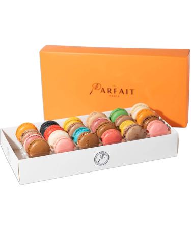 Le Parfait Paris: Variety of French Macarons - Gourmet Desserts Snack Box for Baby Shower, Birthdays, Mothers Day, Anniversary - Gift Box of 24 - Assorted Macaroons - Baked and Delivered Fresh 24 Count (Pack of 1)