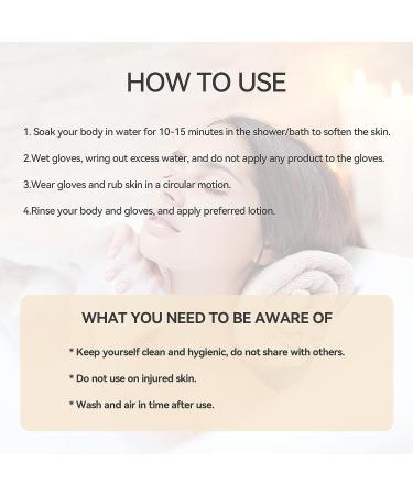 Deep Exfoliating Gloves 2Pcs for Bath or Shower - Men's Women's Exfoliating Tool for Dead Skin Removal - Home Spa Self-Tanning Exfoliation - Buy Online on GoSupps.com