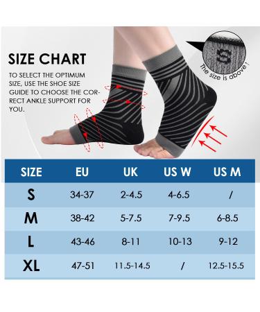4 Pairs Neuropathy Socks Plantar Fasciitis Foot Compression Support - Men & Women Sports Injury Recovery - Arch Support, Anti-Slip, Breathable - Pain Relief Socks (M Black) - Buy Online on GoSupps.com