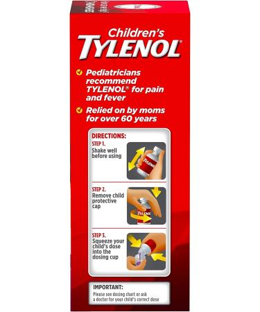 Tylenol Children's Pain + Fever Relief Cold Medicine - Grape Flavor | 4 fl. oz - Buy Online on GoSupps.com