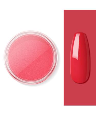 Red 2G Nail Dipping Powder Nail Starter Dipping Powder System French Powder No Needed Nail Lamp Fast Dry Nail Art Manicure DIY Salon Gift Set for Women Girls DIY Nail Beginner Home Salon Gift YA03-015