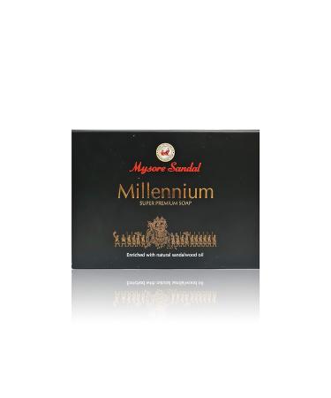 Mysore Sandal Millennium 150 GM Super Premium Sandalwood Soap - Luxurious Natural Skin Care for All Skin Types | International Shipping Available - Buy Online on GoSupps.com