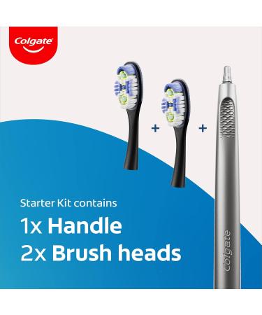 Colgate Keep 360 Deep Clean Soft Toothbrush Starter Pack | Interchangeable Heads | Reusable Metal Handle | 2 Soft Deep Cleaning Heads | International Shipping - Buy Online on GoSupps.com