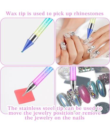 Ouligay 2Pcs Rhinestone Picker Dotting Pen - Nail Art Gem Pick up Tool for DIY Crafts - Buy Online on GoSupps.com